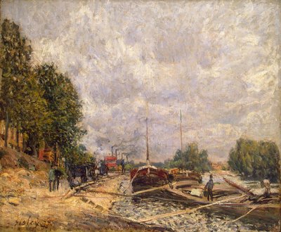 Chiatte a Billancourt da Alfred Sisley